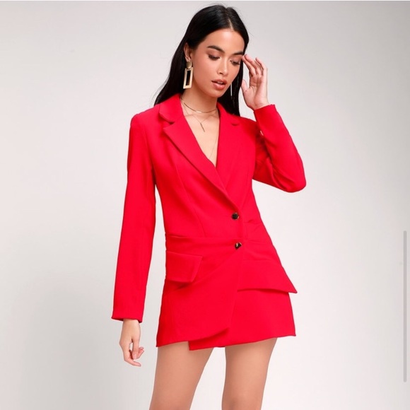 Lulus Dresses & Skirts - NWT Lulu’s Red Blazer Dress - M